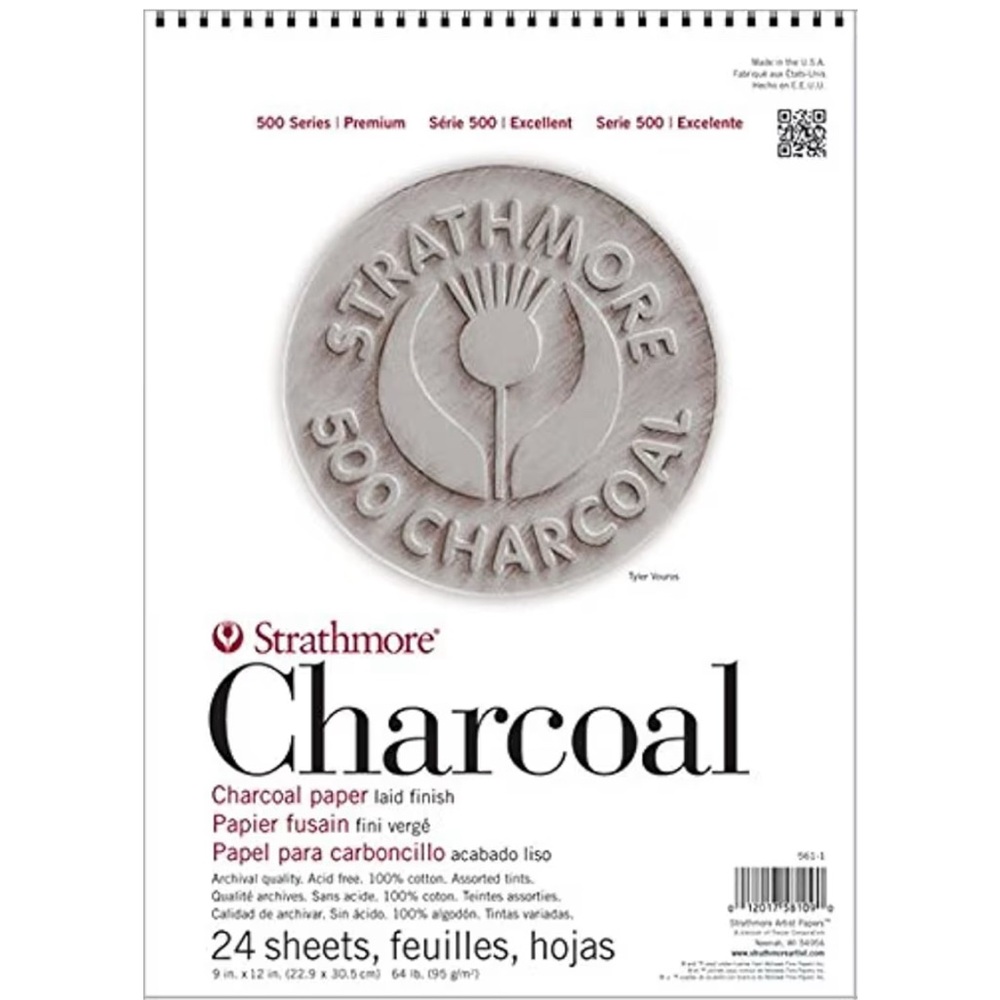 Strathmore Sheet Assorted Tint Charcoal Pad, 9” by 12”